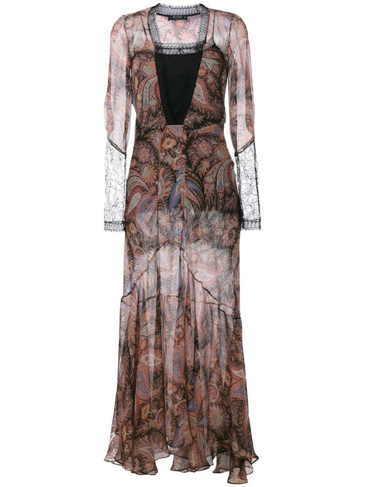 Etro Paisley Print Evening Dress - Black