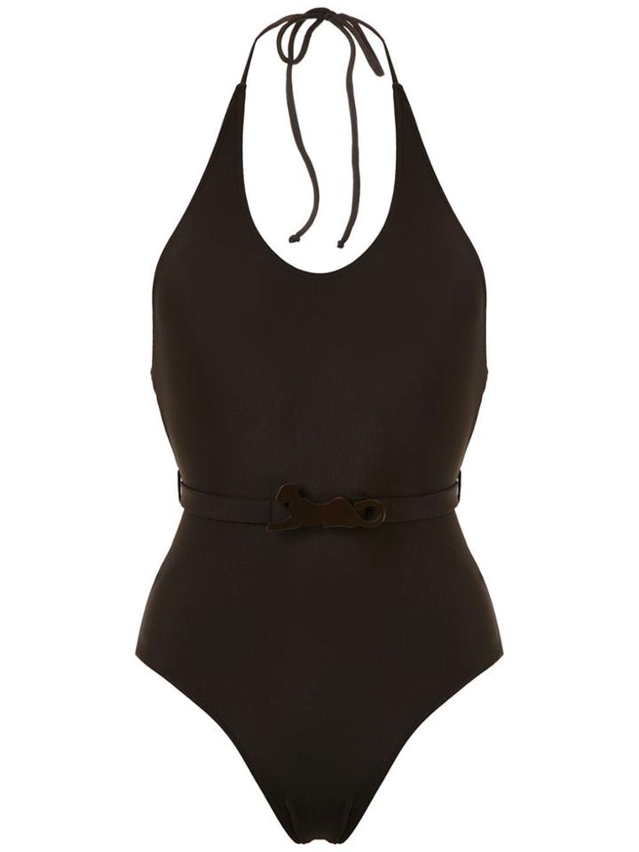 Adriana Degreas Belted Halter Neck Swimsuit - Brown