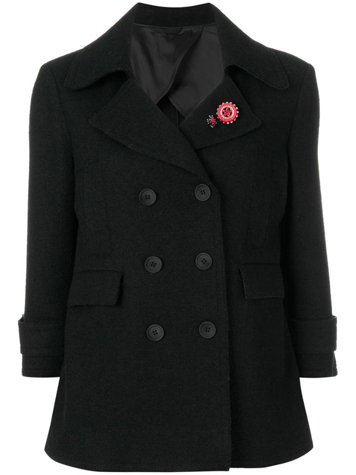 Ermanno Scervino Double-breasted Coat - Black