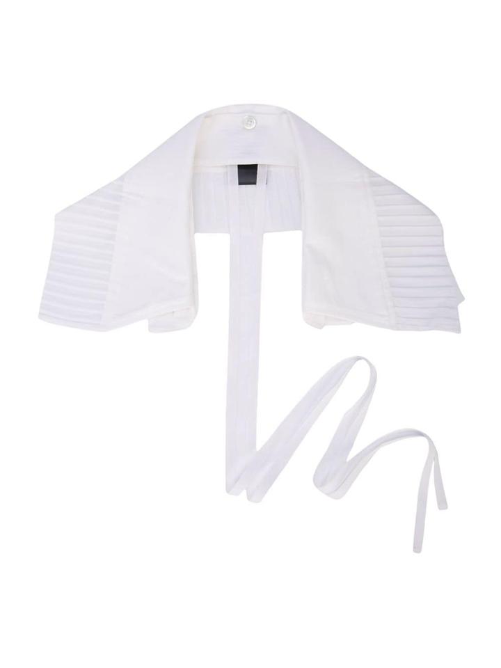 Ann Demeulemeester Removable Pleated Collar - White