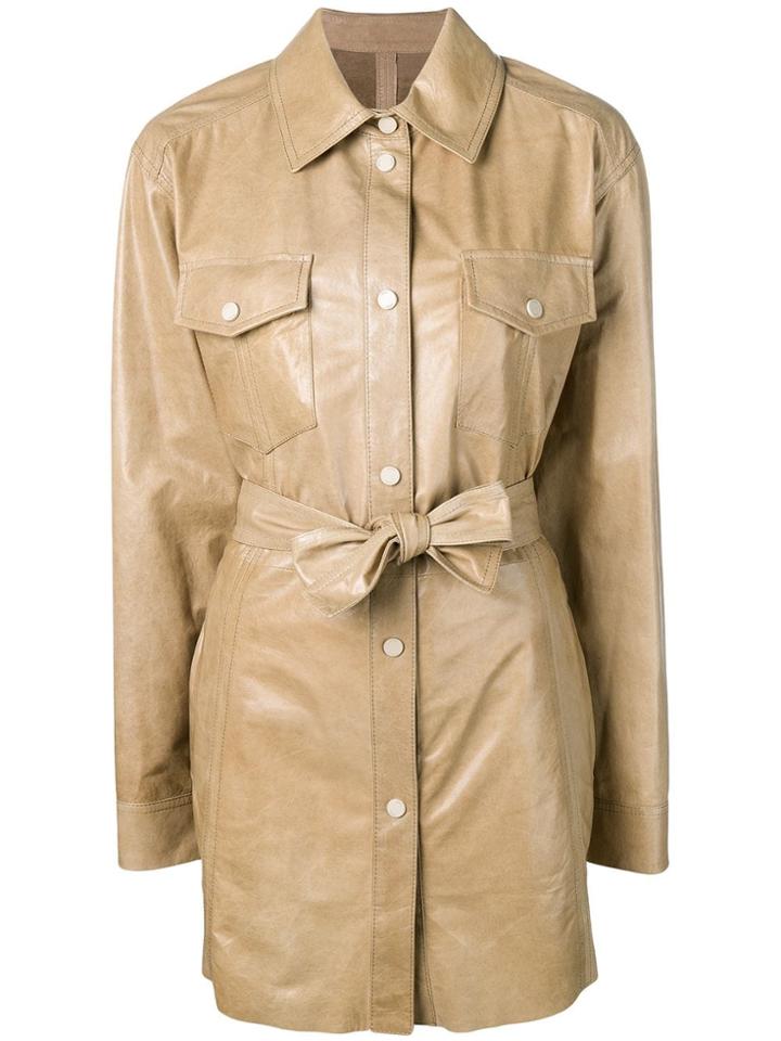 Drome Overshirt Belted Jacket - Brown