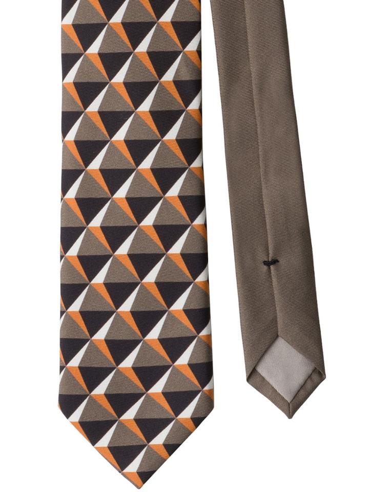 Prada Geometric Print Tie - Green