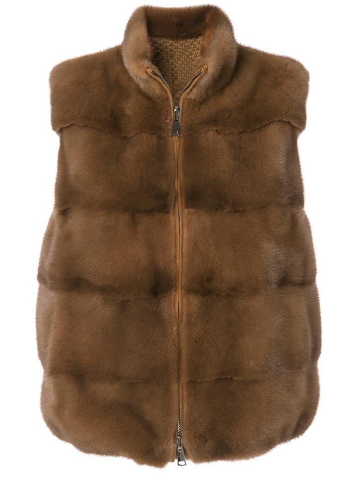 Manzoni 24 Padded Waistcoat - Brown