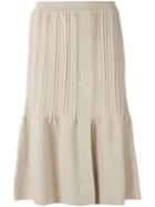 Egrey Pleated A Line Skirt, Women's, Size: P, Nude/neutrals, Viscose/acrylic/polyamide/spandex/elastane