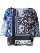 Tanya Taylor Embroidered Off-shoulder Blouse - Black
