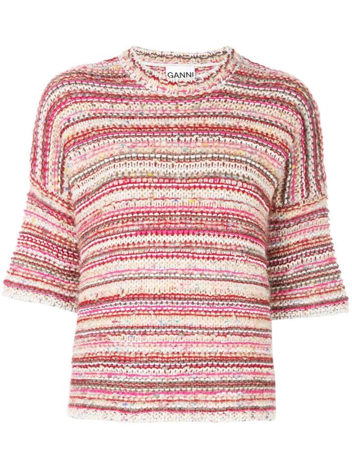 Ganni Chunky Shortsleeved Jumper - Multicolour