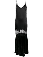 Almaz Panelled Gown - Black