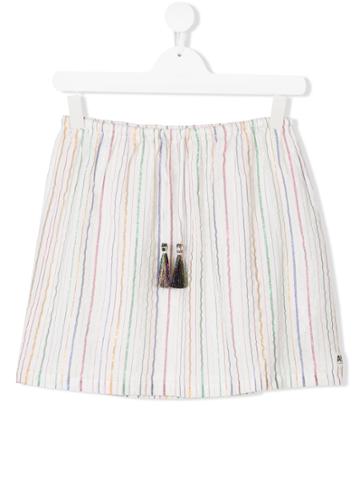 American Outfitters Kids Striped Lurex Skirt - White