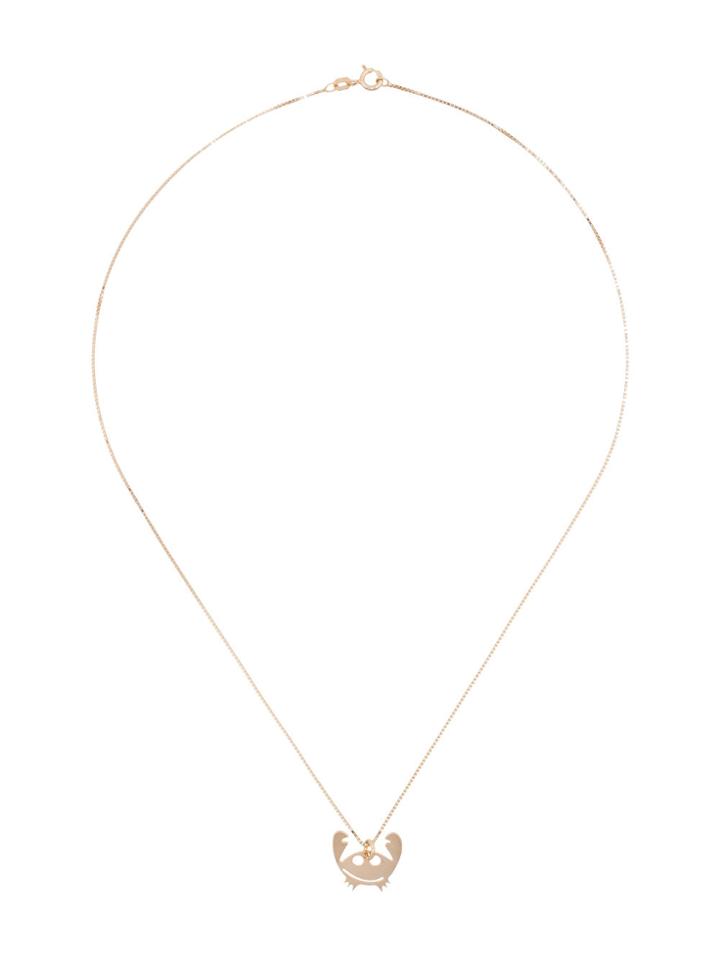 Malaika Raiss Gold Plated Crab Pendant Necklace - Metallic