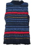 Sea Knitted Tank Top, Women's, Size: Medium, Blue, Cotton