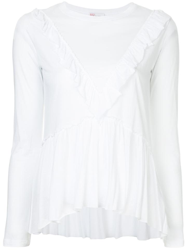 Red Valentino Ruffle Trim Blouse - White