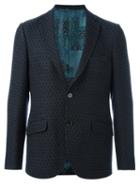 Etro Jacquard Blazer, Men's, Size: 50, Grey, Silk/acetate/viscose/wool