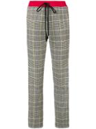Ermanno Scervino Fitted Plaid Trousers - Black