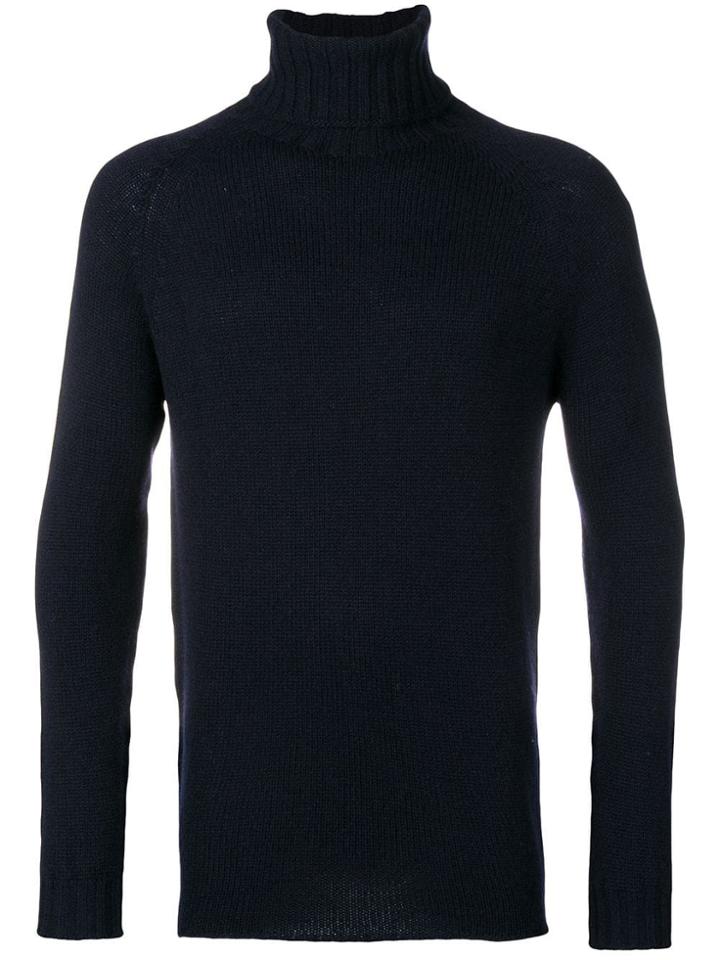 Ma'ry'ya Knitted Turtleneck Sweater - Blue