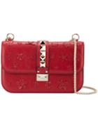 Valentino Valentino Garavani Glam Lock Shoulder Bag, Women's, Red, Leather/metal (other)