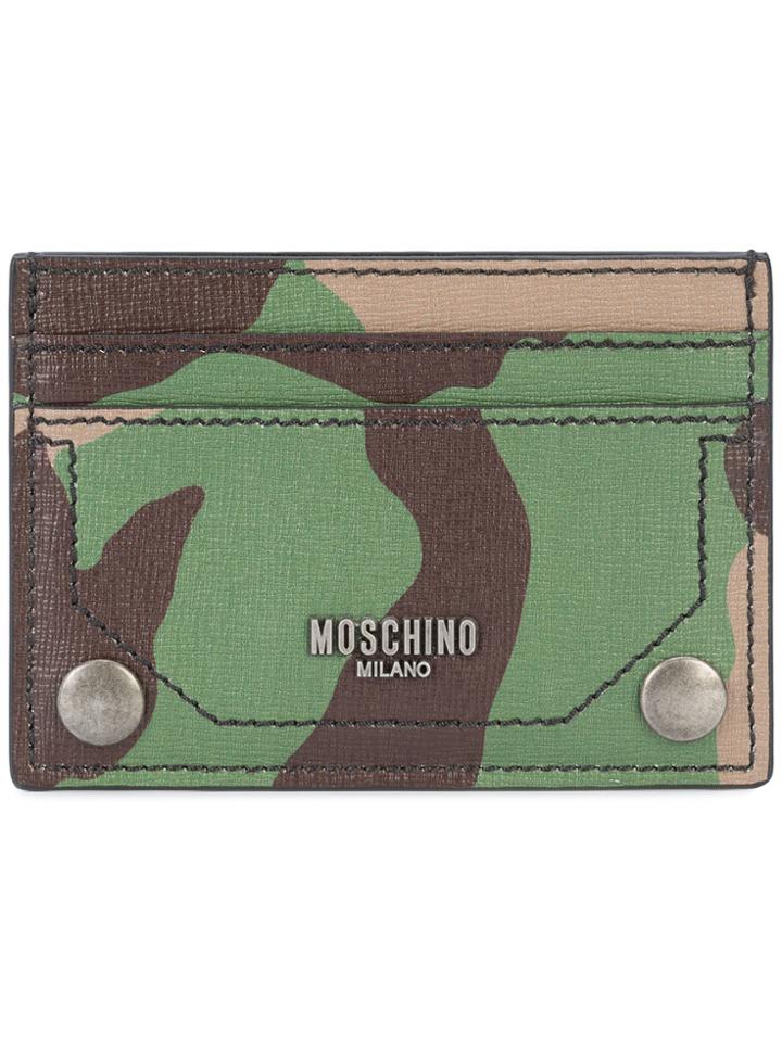 Moschino Camouflage Print Cardholder - Green