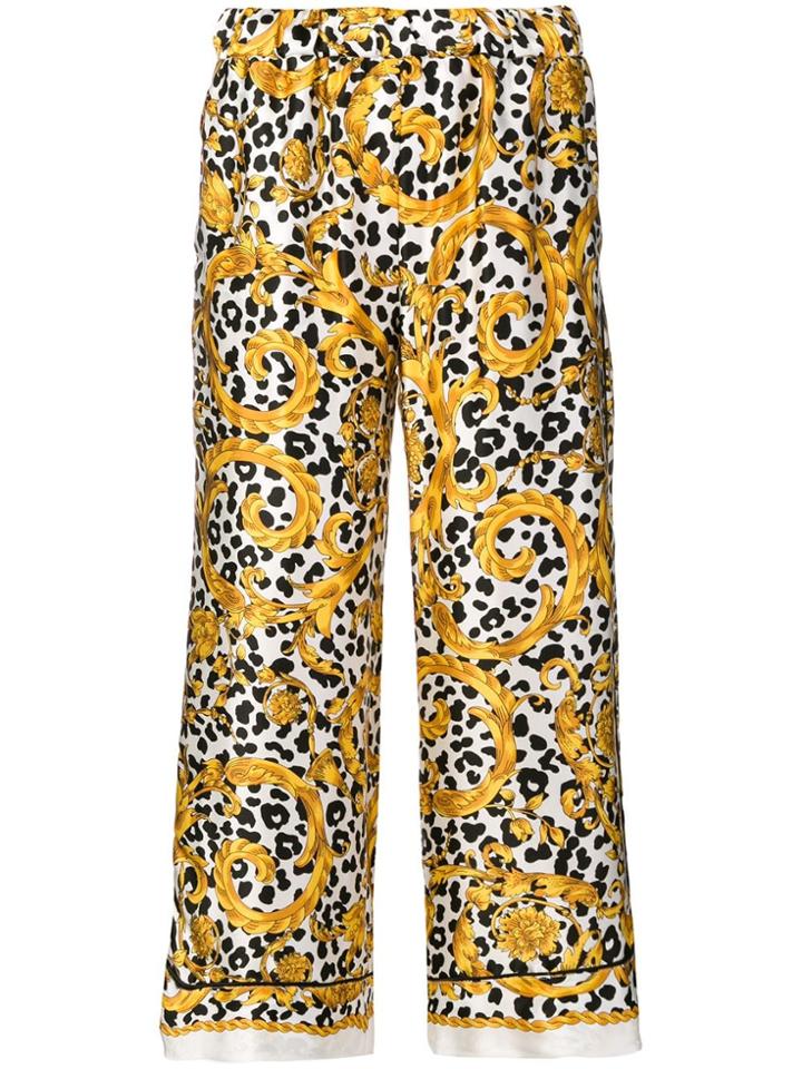 P.a.r.o.s.h. Baroque Print Trousers - Yellow