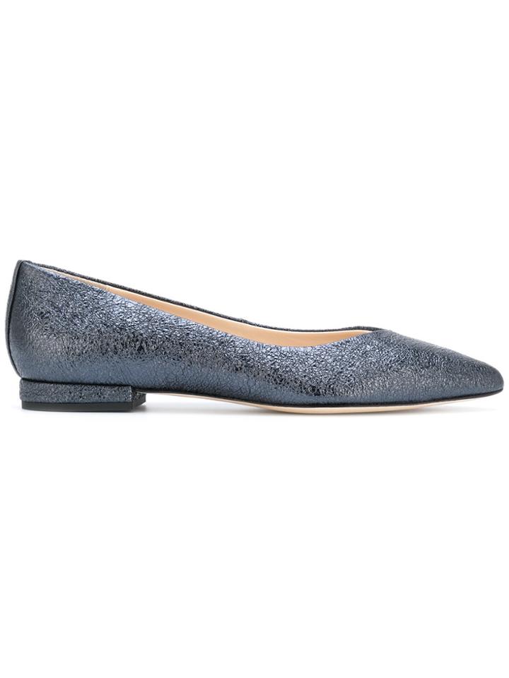 Anna Baiguera Pointed Toe Ballerina Shoes - Blue