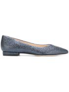 Anna Baiguera Pointed Toe Ballerina Shoes - Blue