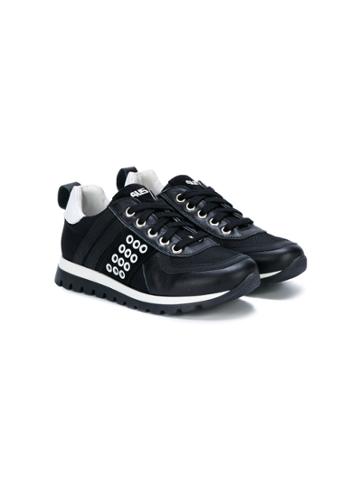 Cesare Paciotti 4us Kids Sporty Eyelet Sneakers - Black