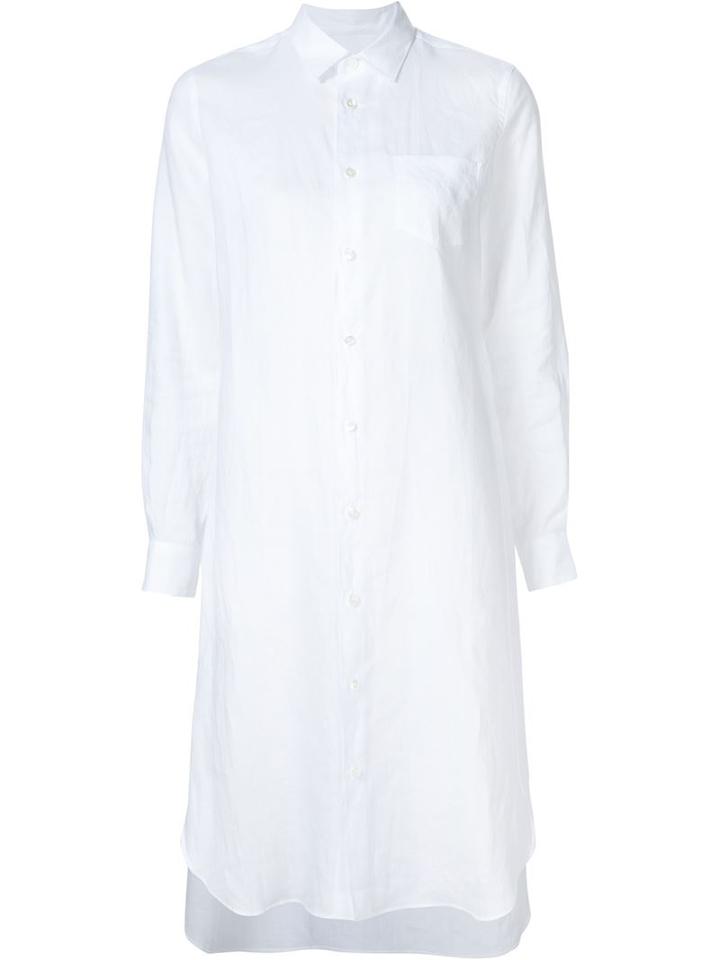 Junya Watanabe Comme Des Garçons Midi Shirt Dress, Women's, Size: M, White, Linen/flax