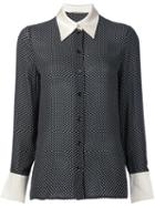 Saint Laurent Star Print Shirt, Women's, Size: 36, Black, Viscose
