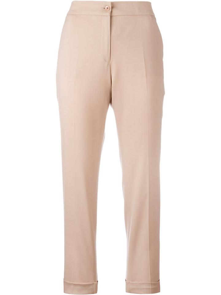 Etro Cropped Pants, Women's, Size: 46, Pink/purple, Spandex/elastane/wool