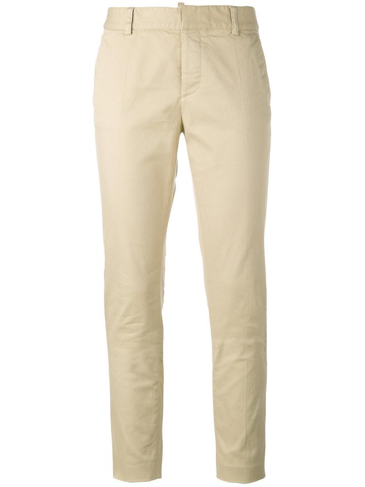 Dsquared2 - Slim-fit Trousers - Women - Cotton/spandex/elastane - 42, Nude/neutrals, Cotton/spandex/elastane