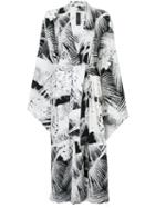 Norma Kamali Long Printed Kimono - White