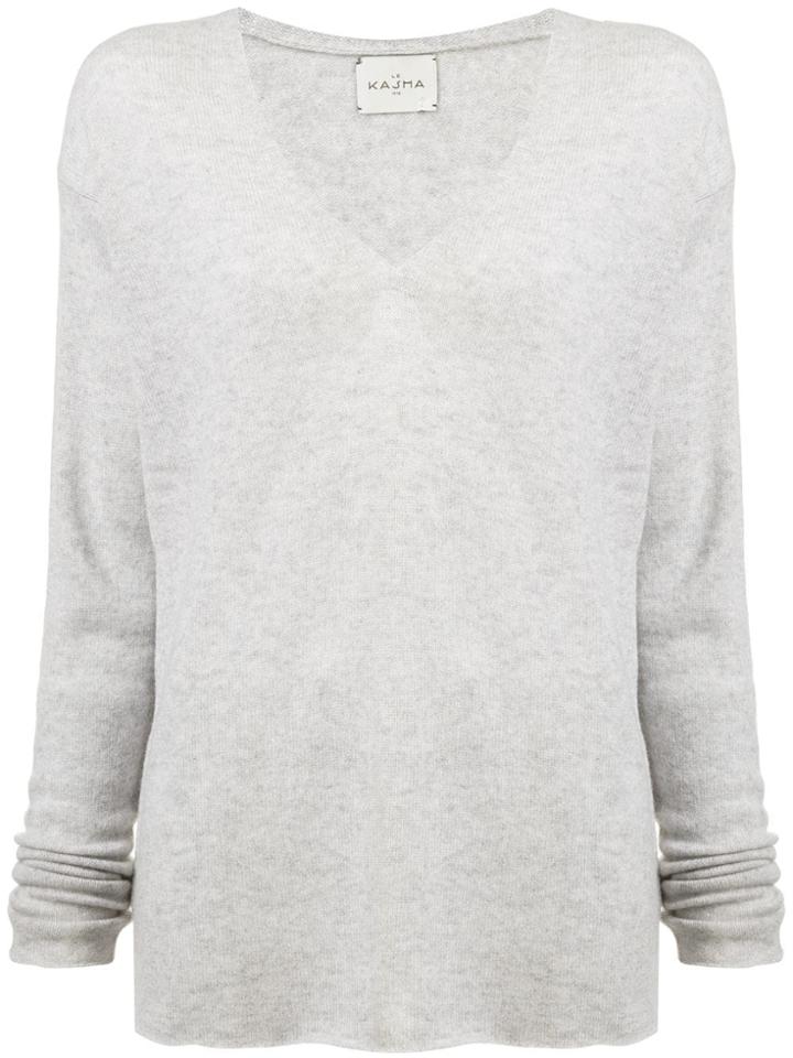 Le Kasha Long-sleeve Fitted Sweater - Grey