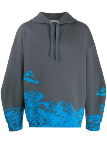 Valentino X Undercover Time Traveller Printed Hoodie - Grey