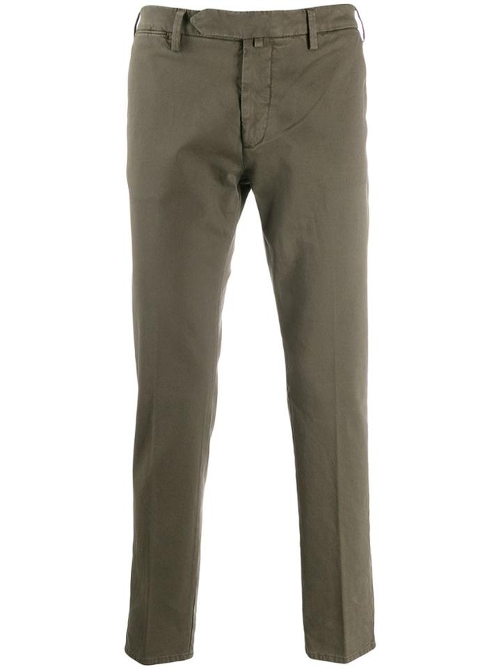 Borrelli Straight Leg Trousers - Green