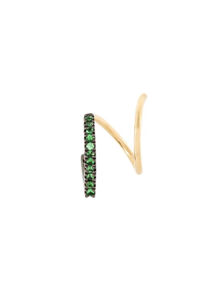Maria Black 'bela Vert' Twirl Tsavorite Earring - Metallic