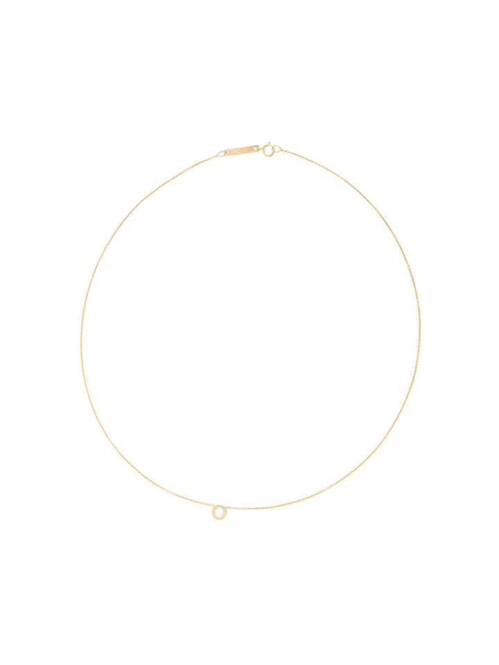 Zoë Chicco 14kt Yellow Gold O Initial Necklace