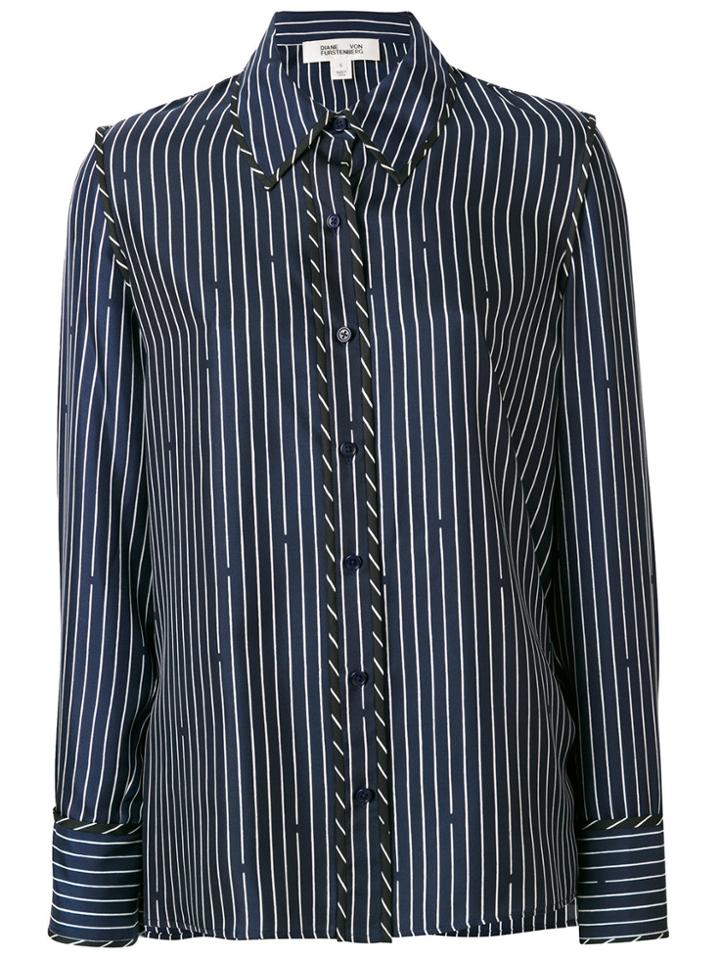 Dvf Diane Von Furstenberg Striped And Polka Dot Shirt - Blue