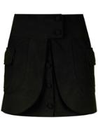 Andrea Bogosian Layered Leather Skirt - Black