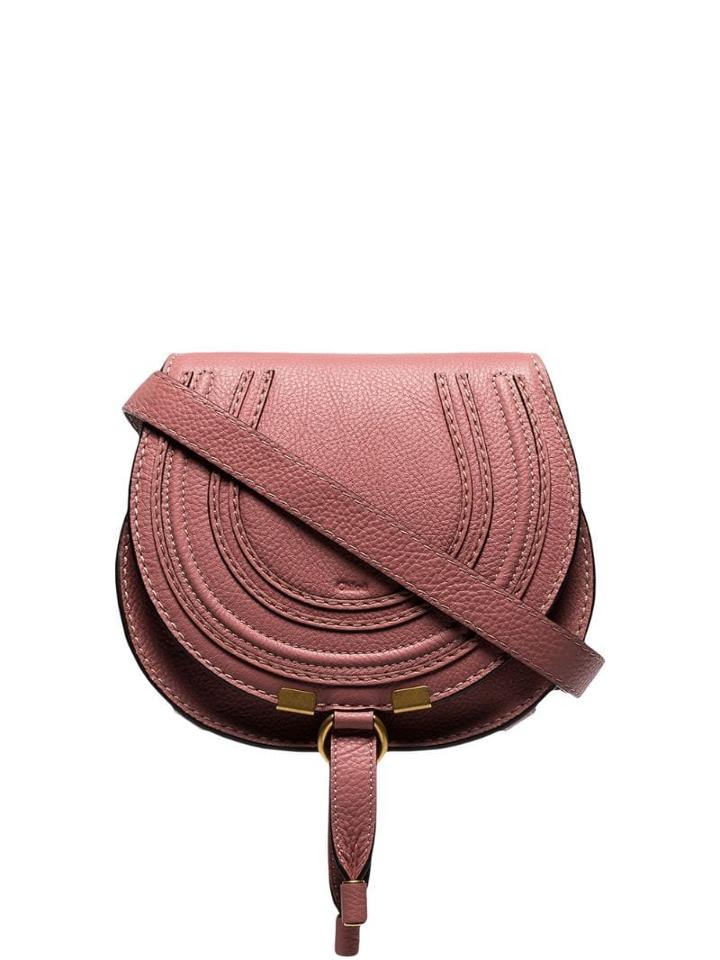 Chloé Pink Mini Marcie Leather Shoulder Bag