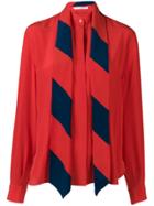 Givenchy Detachable Scarf Shirt - Red
