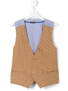 Tagliatore Junior Polka Dot Waistcoat - Nude & Neutrals