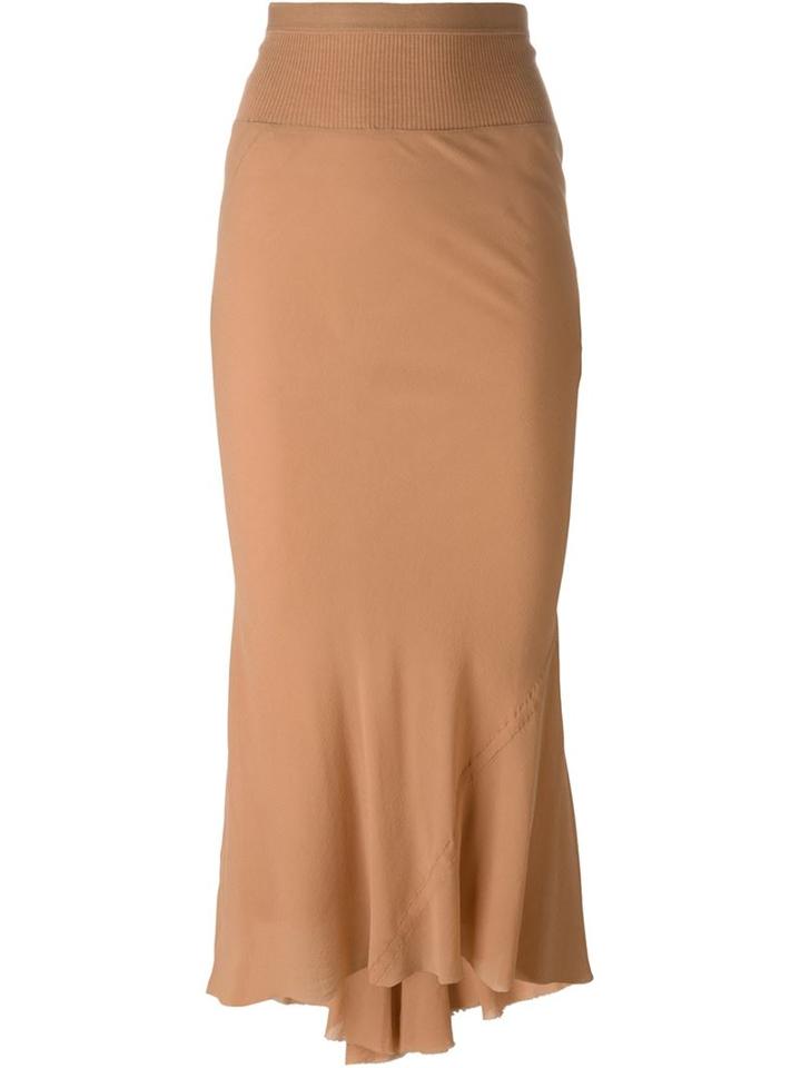 Rick Owens Draped Midi Skirt, Women's, Size: 40, Pink/purple, Silk/viscose/cotton/nylon