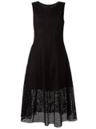 Philosophy Di Lorenzo Serafini Sleeveless Broderie Anglaise Dress, Women's, Size: 44, Black, Cotton