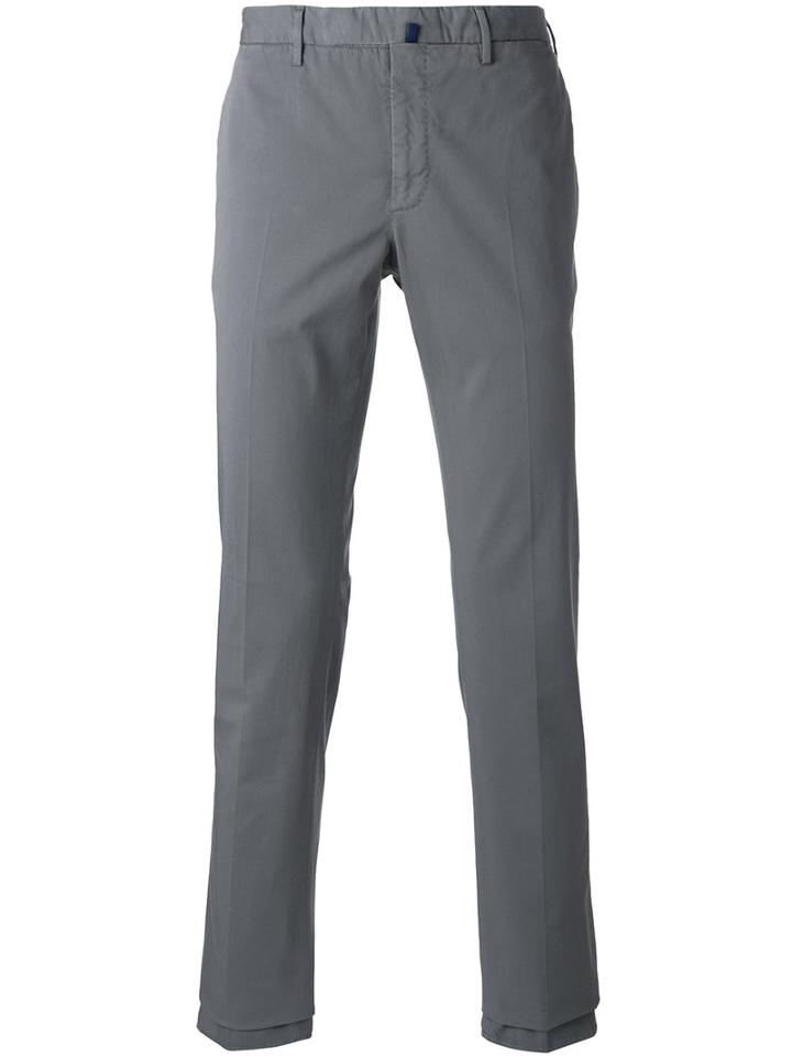 Incotex Classic Chinos, Size: 56, Grey, Cotton/spandex/elastane