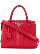 Prada Esplanade Quilted Tote Bag - Red