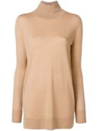 Jil Sander Navy Oversized Roll Neck Sweater - Neutrals