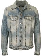 Amiri Studded Trucker Denim Jacket - Blue