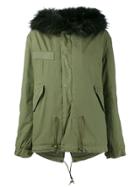 Mr & Mrs Italy Racoon Fur Trim Parka - Green
