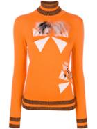 Fendi Bag Bugs Appliqués Jumper - Yellow & Orange