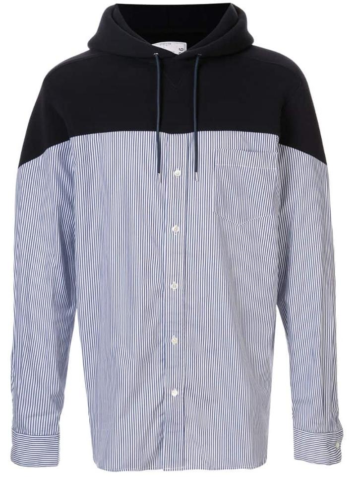 Sacai Layered Hoodie Shirt - Blue