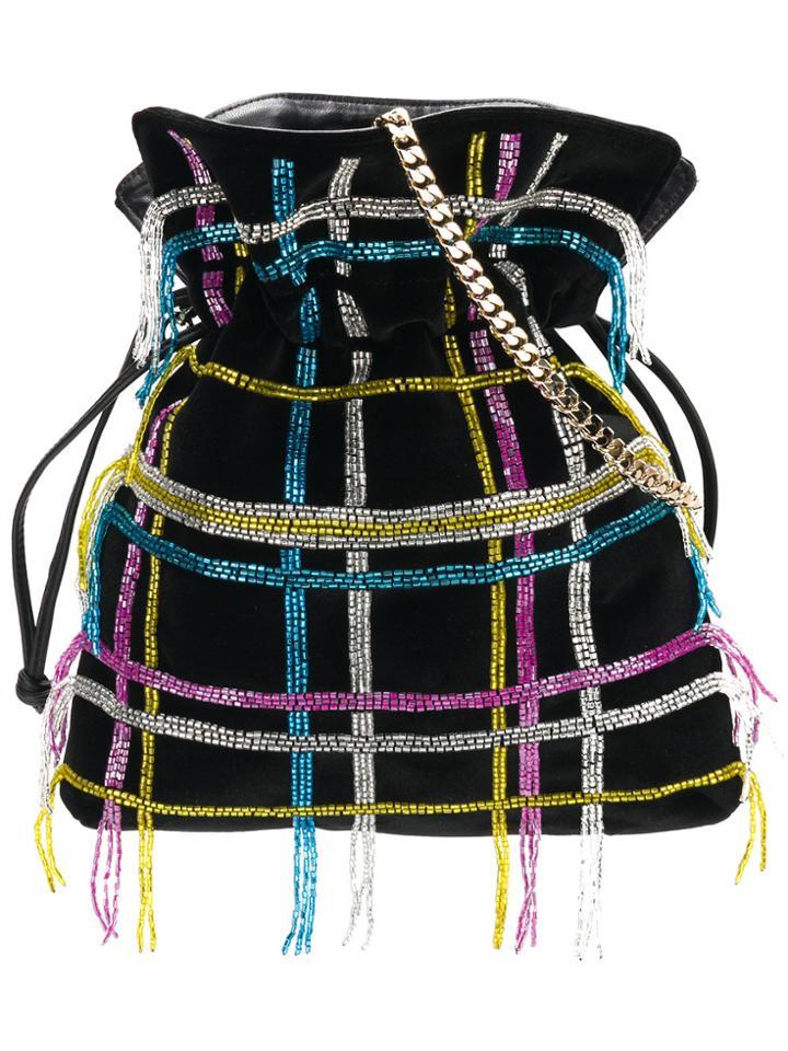 Les Petits Joueurs Checked Crossbody Bag - Black