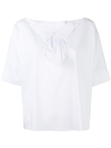 Balossa White Shirt - Short-sleeved Top - Women - Cotton/spandex/elastane/polyimide - 40, Cotton/spandex/elastane/polyimide